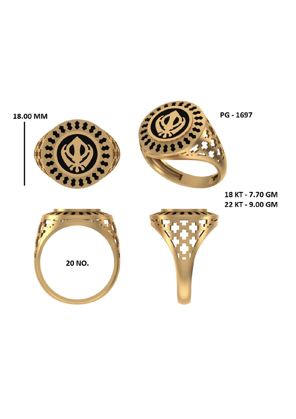 50 Light Weight Gent's Rings STL &  3DM FIles