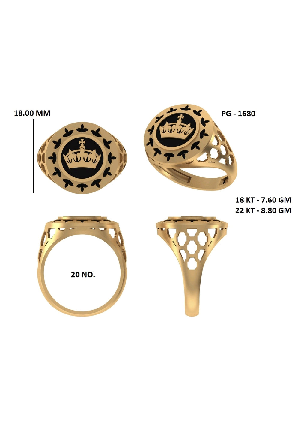 50 Light Weight Gent's Rings STL &  3DM FIles