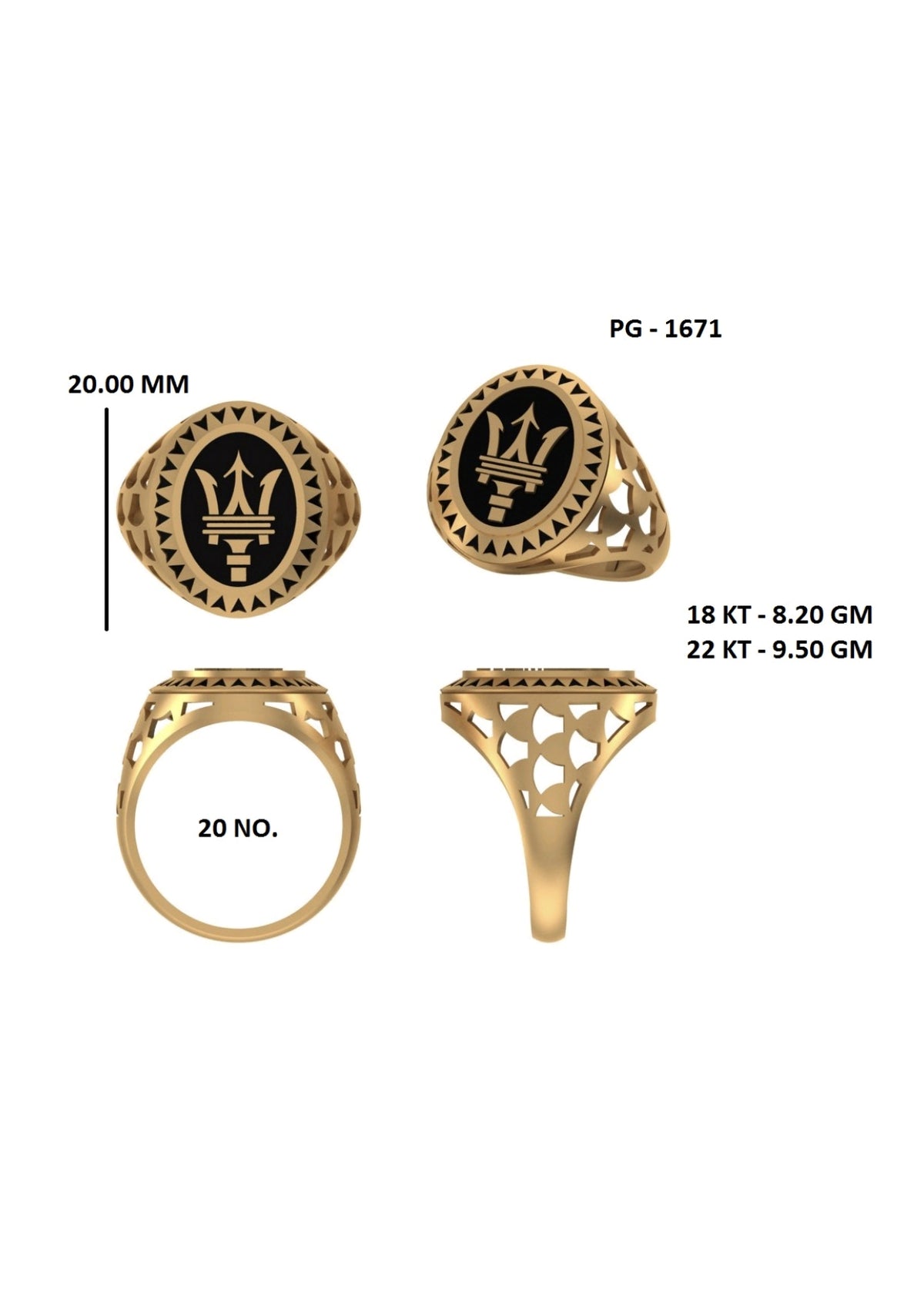 50 Light Weight Gent's Rings STL &  3DM FIles