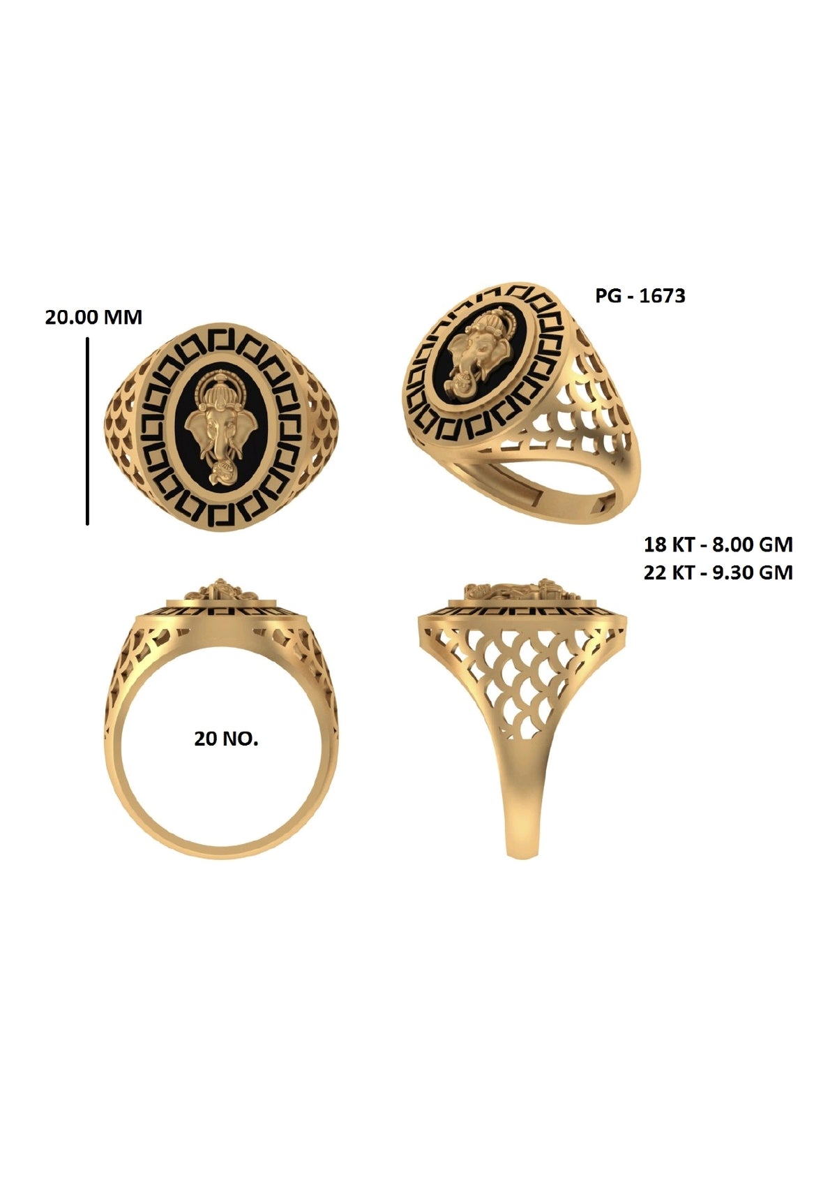 50 Light Weight Gent's Rings STL &  3DM FIles
