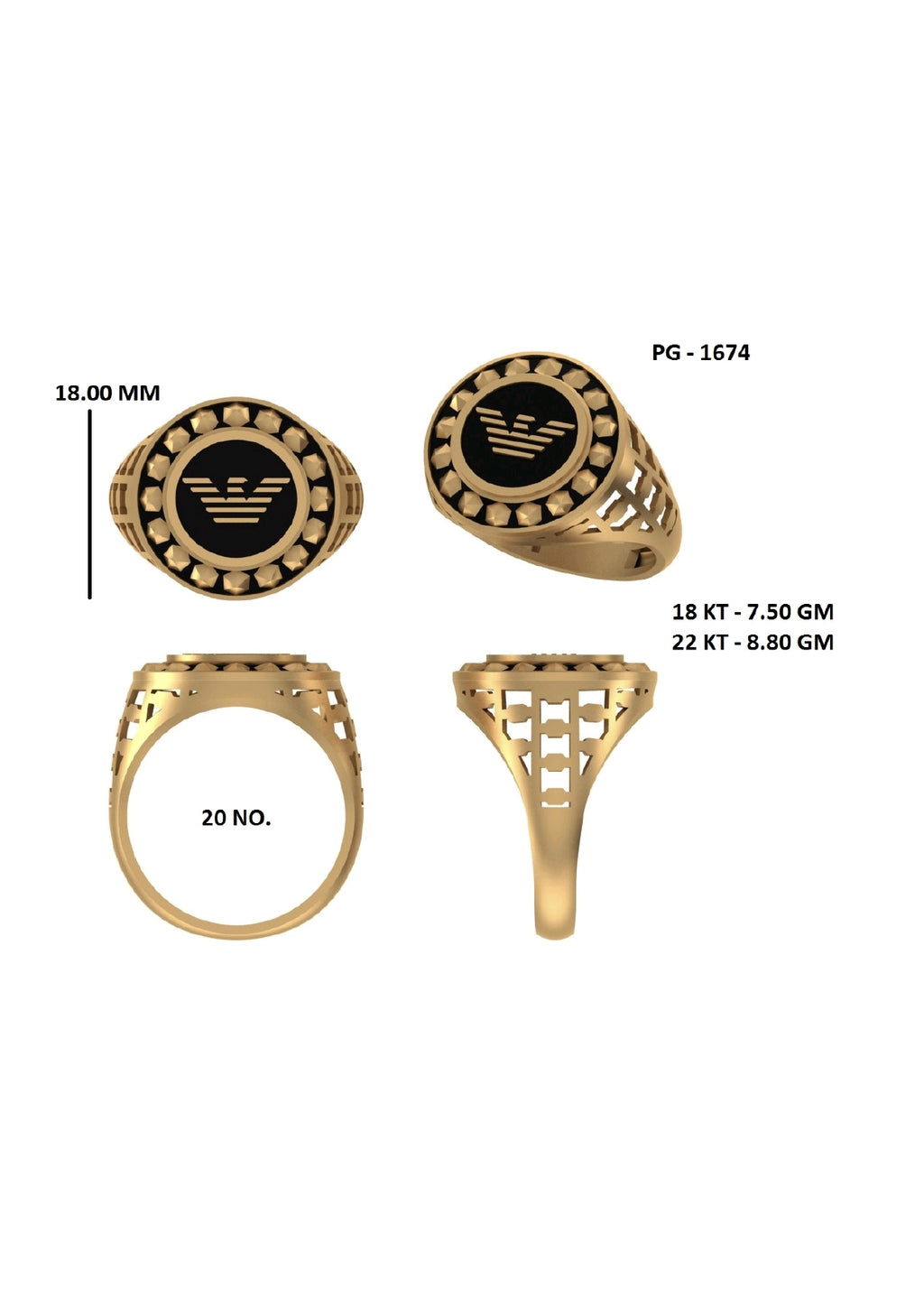 50 Light Weight Gent's Rings STL &  3DM FIles