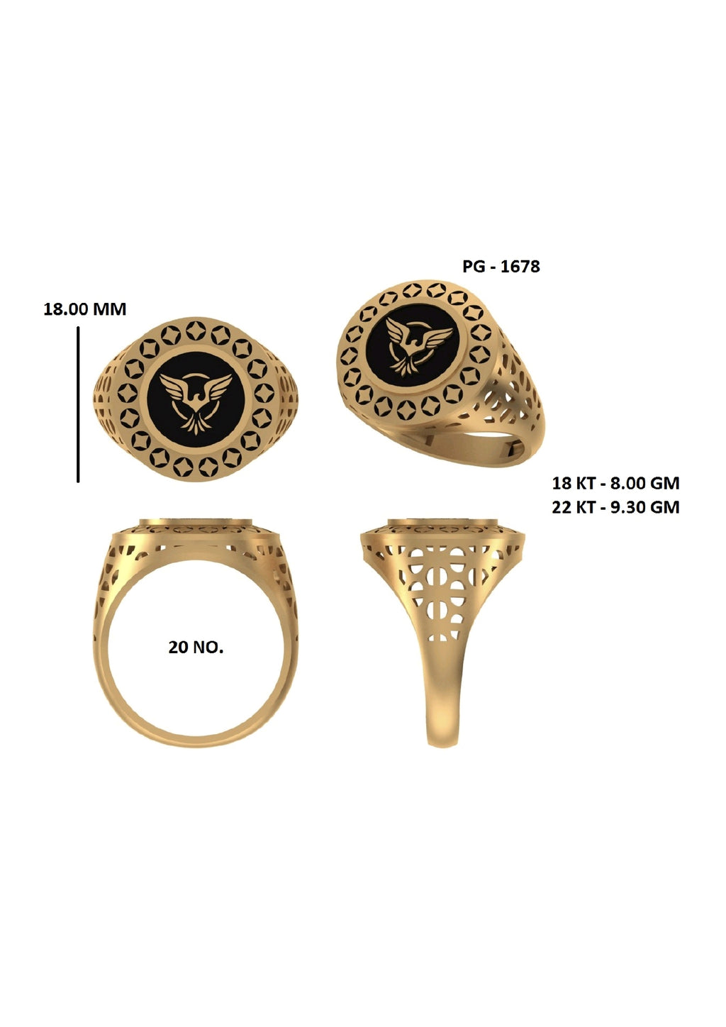 50 Light Weight Gent's Rings STL &  3DM FIles