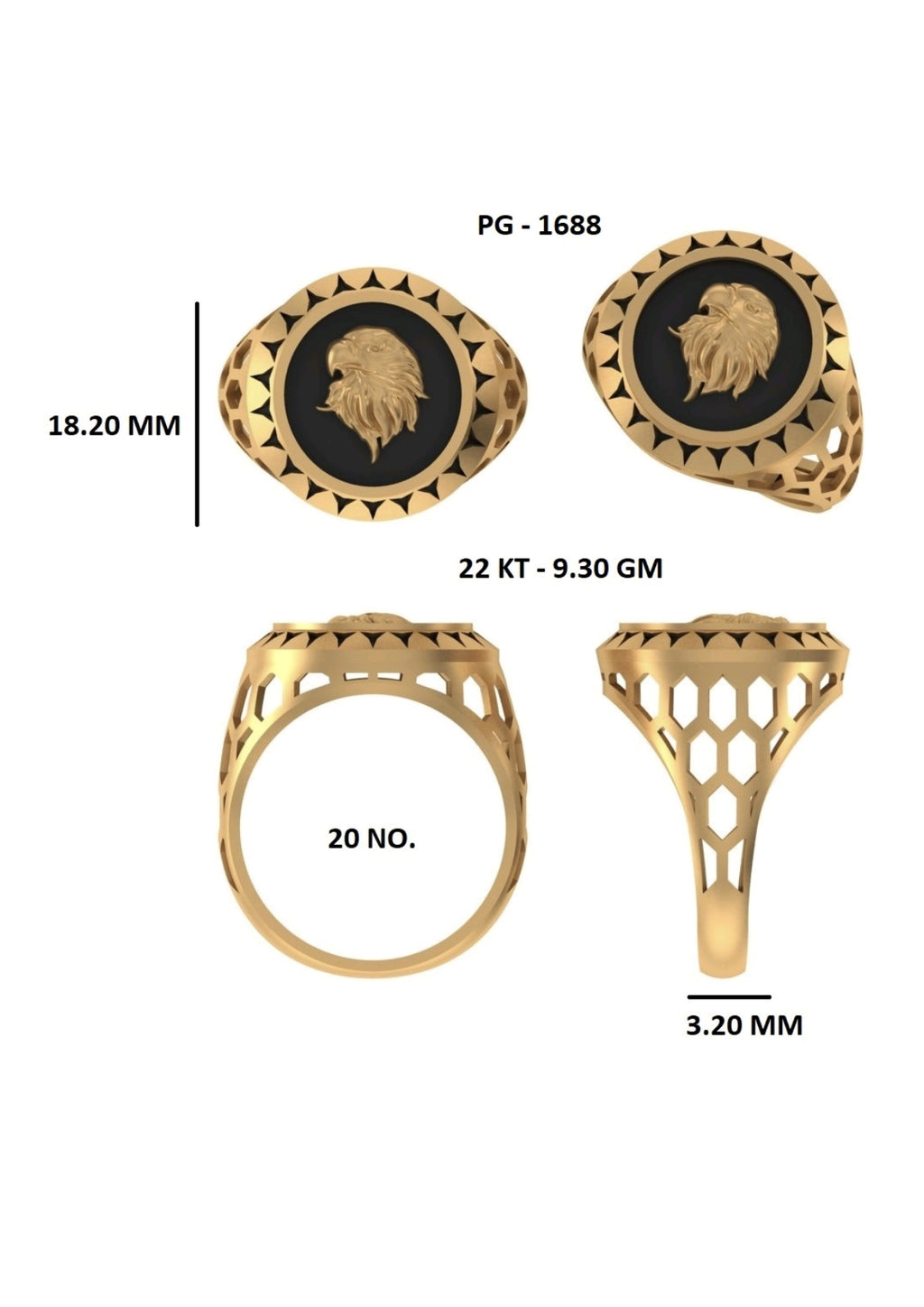50 Light Weight Gent's Rings STL &  3DM FIles