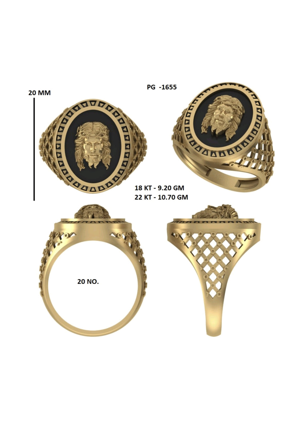 50 Light Weight Gent's Rings STL &  3DM FIles