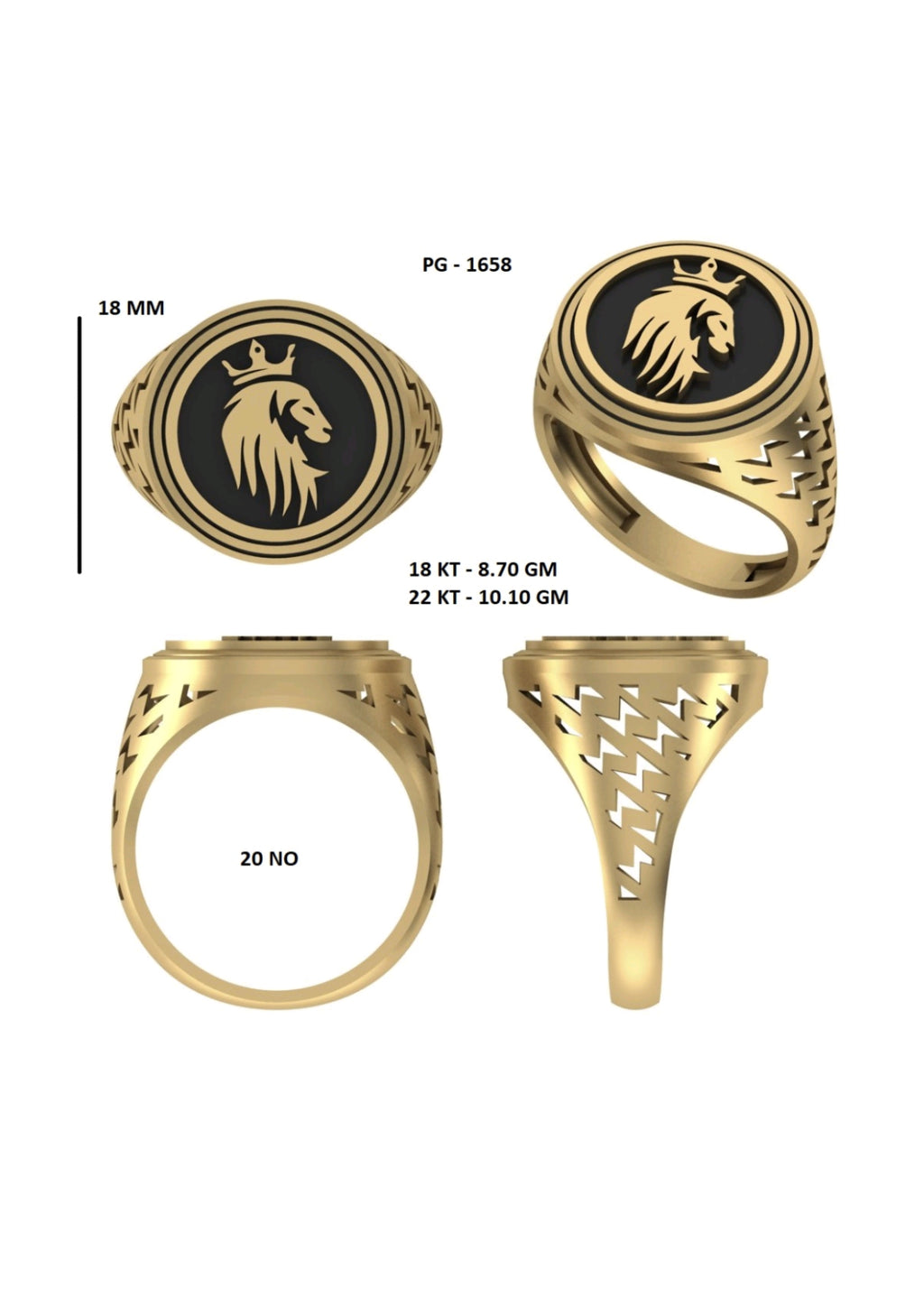 50 Light Weight Gent's Rings STL &  3DM FIles