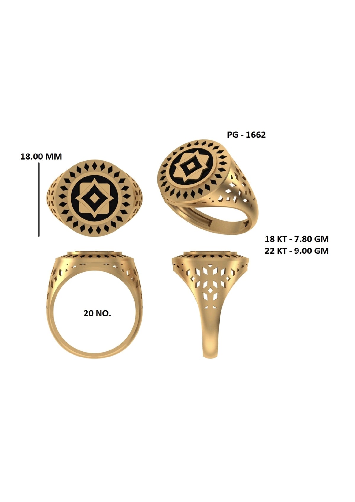 50 Light Weight Gent's Rings STL &  3DM FIles