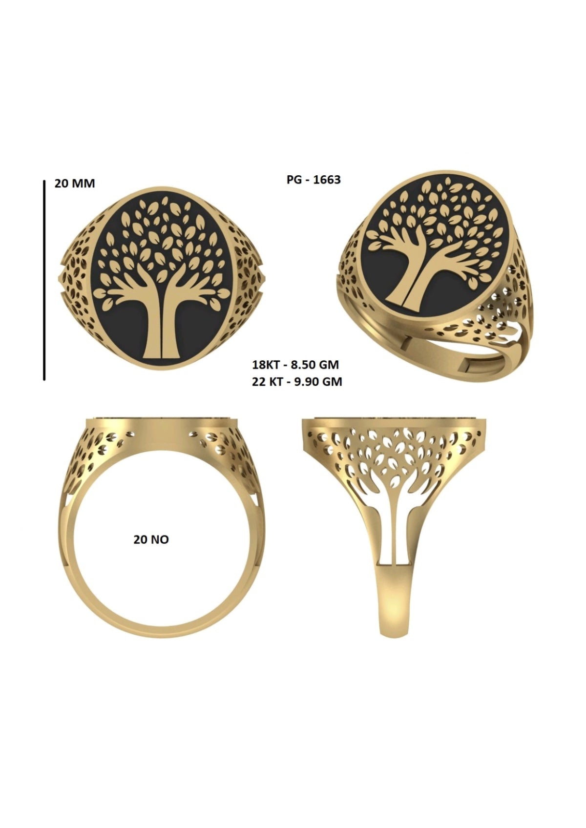 50 Light Weight Gent's Rings STL &  3DM FIles