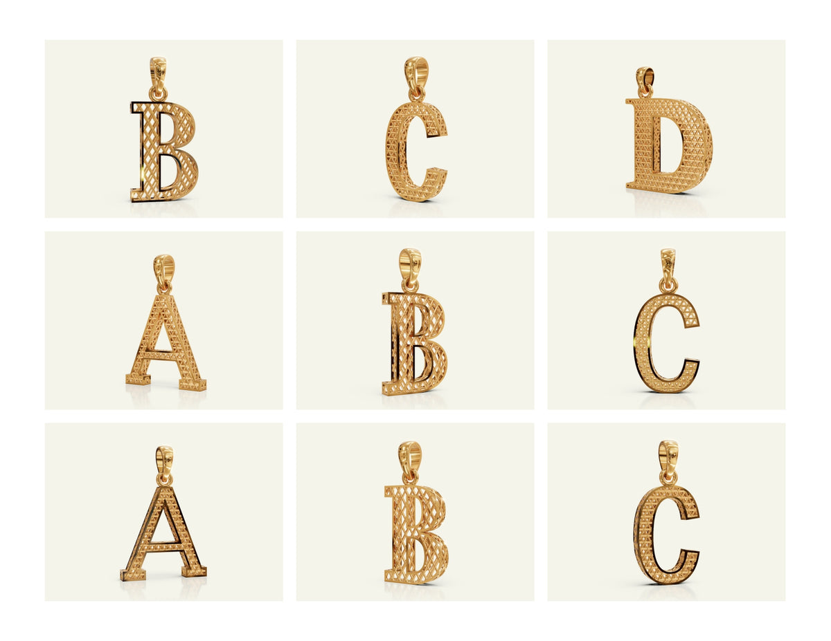 Filigree Alphabet Collection STL & 3DM Files
