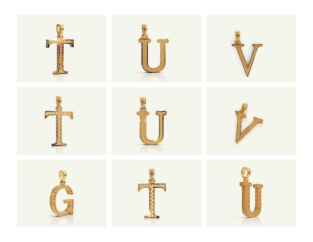 Filigree Alphabet Collection STL & 3DM Files