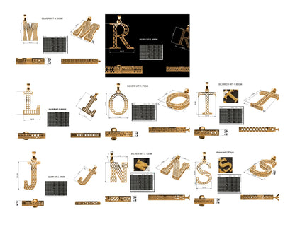 Filigree Alphabet Collection STL & 3DM Files