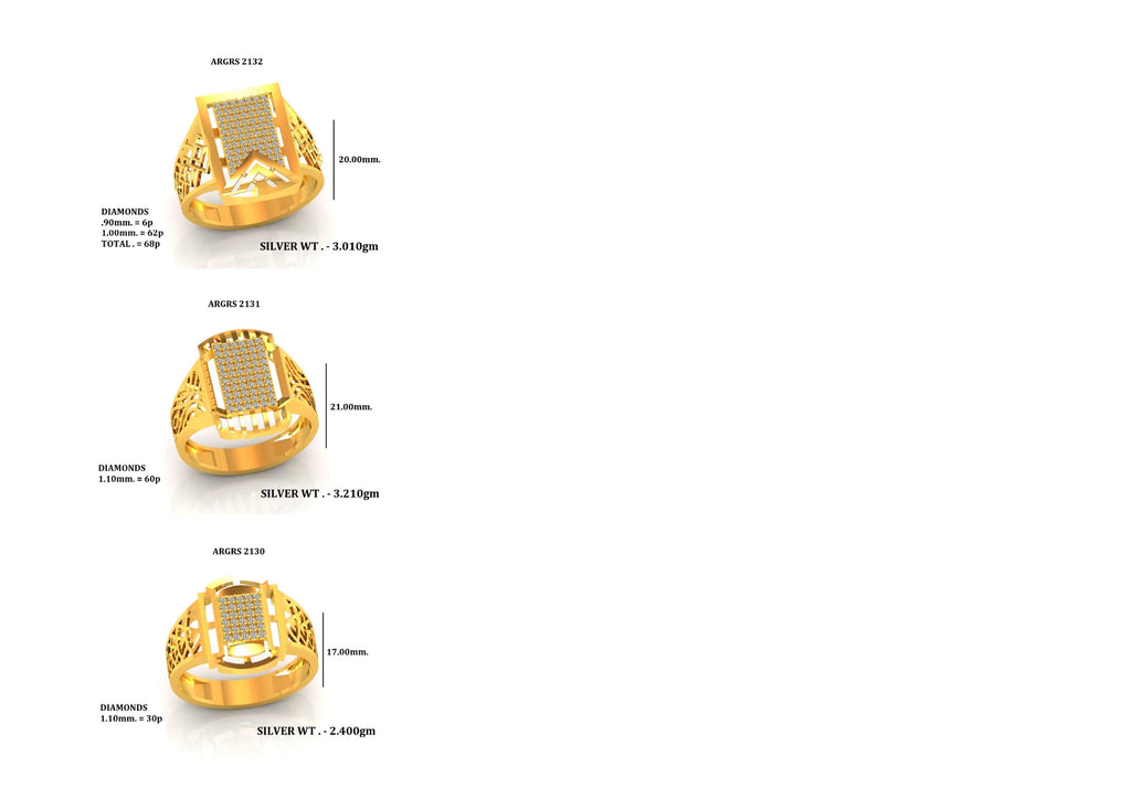 30 Gent's Stone Rings STL Files