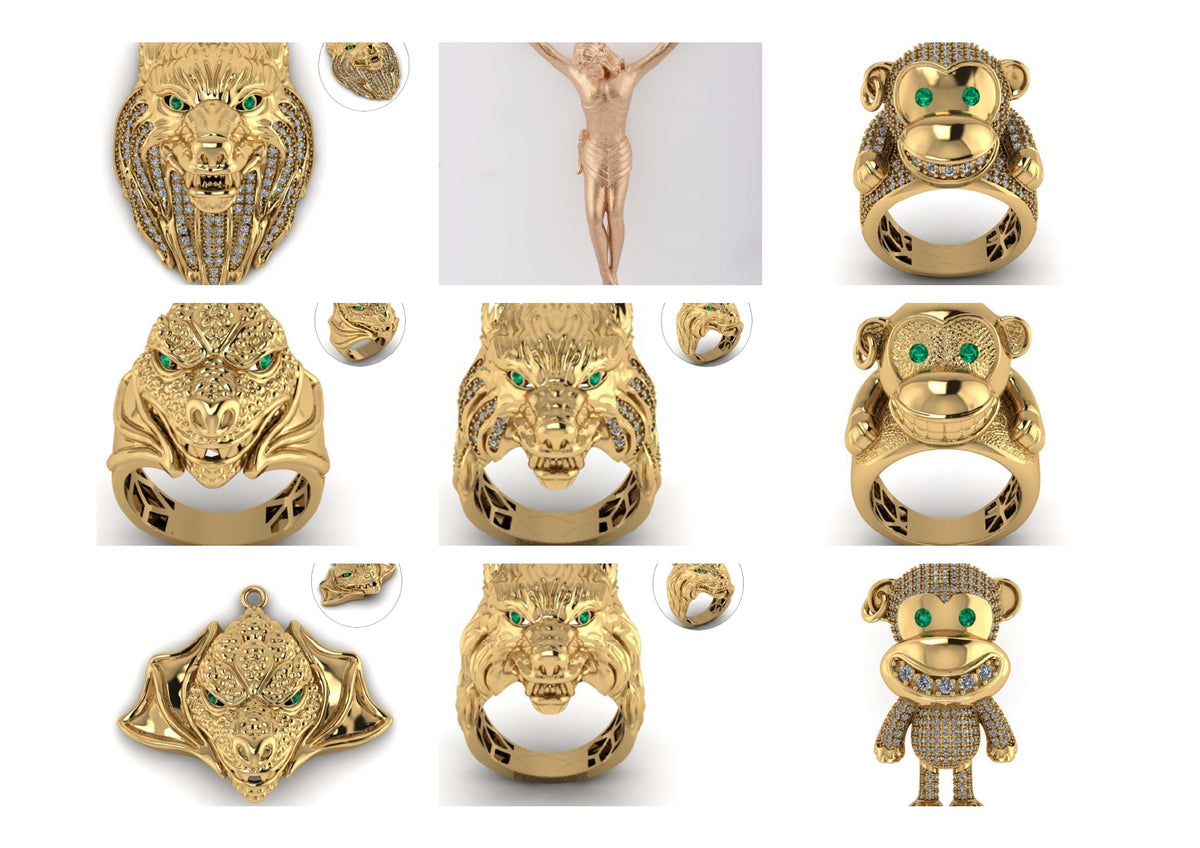 New Hip-Hop Jewelry Designs STL & 3DM Files