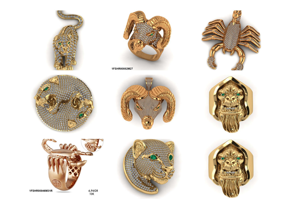 New Hip-Hop Jewelry Designs STL & 3DM Files