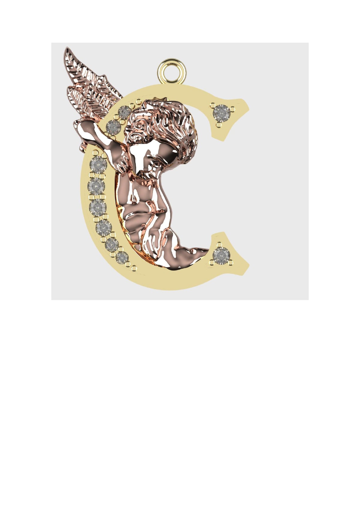 A to Z Alphabet Pendant STL Files
