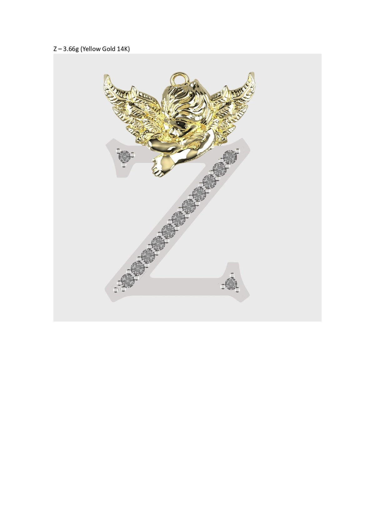 A to Z Alphabet Pendant STL Files