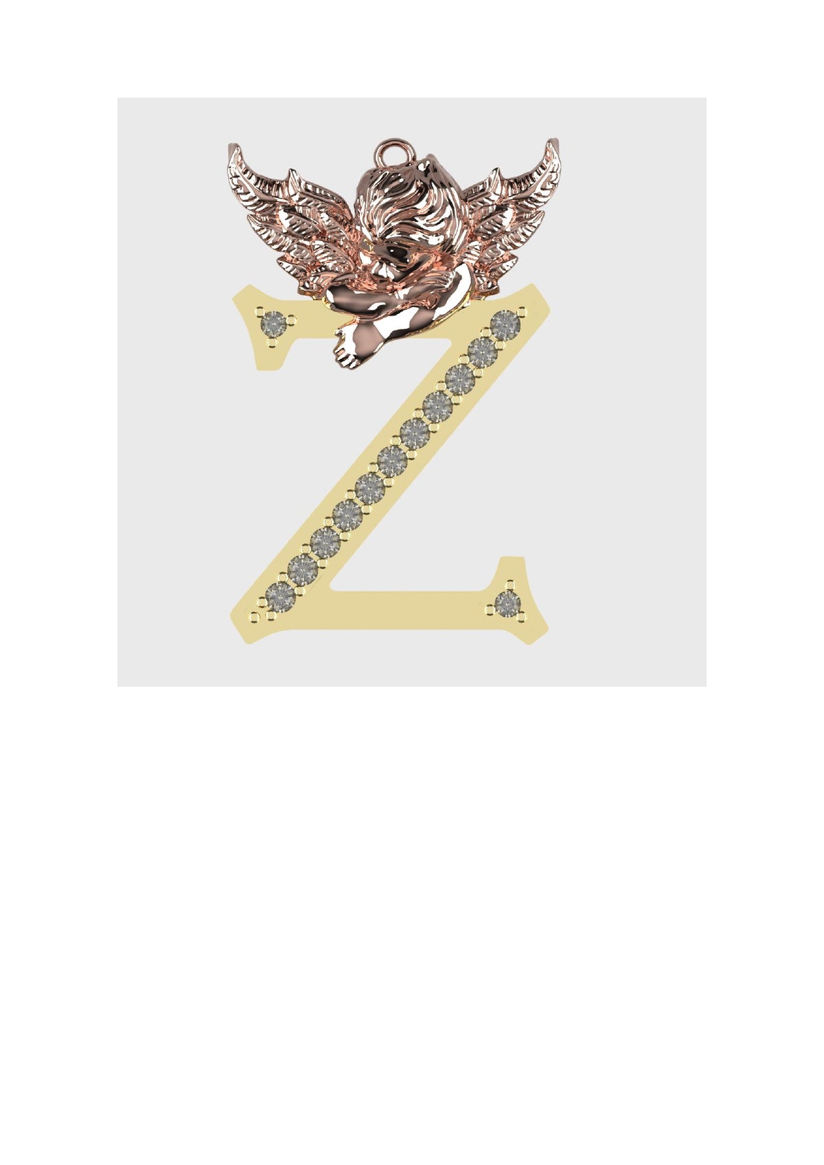 A to Z Alphabet Pendant STL Files