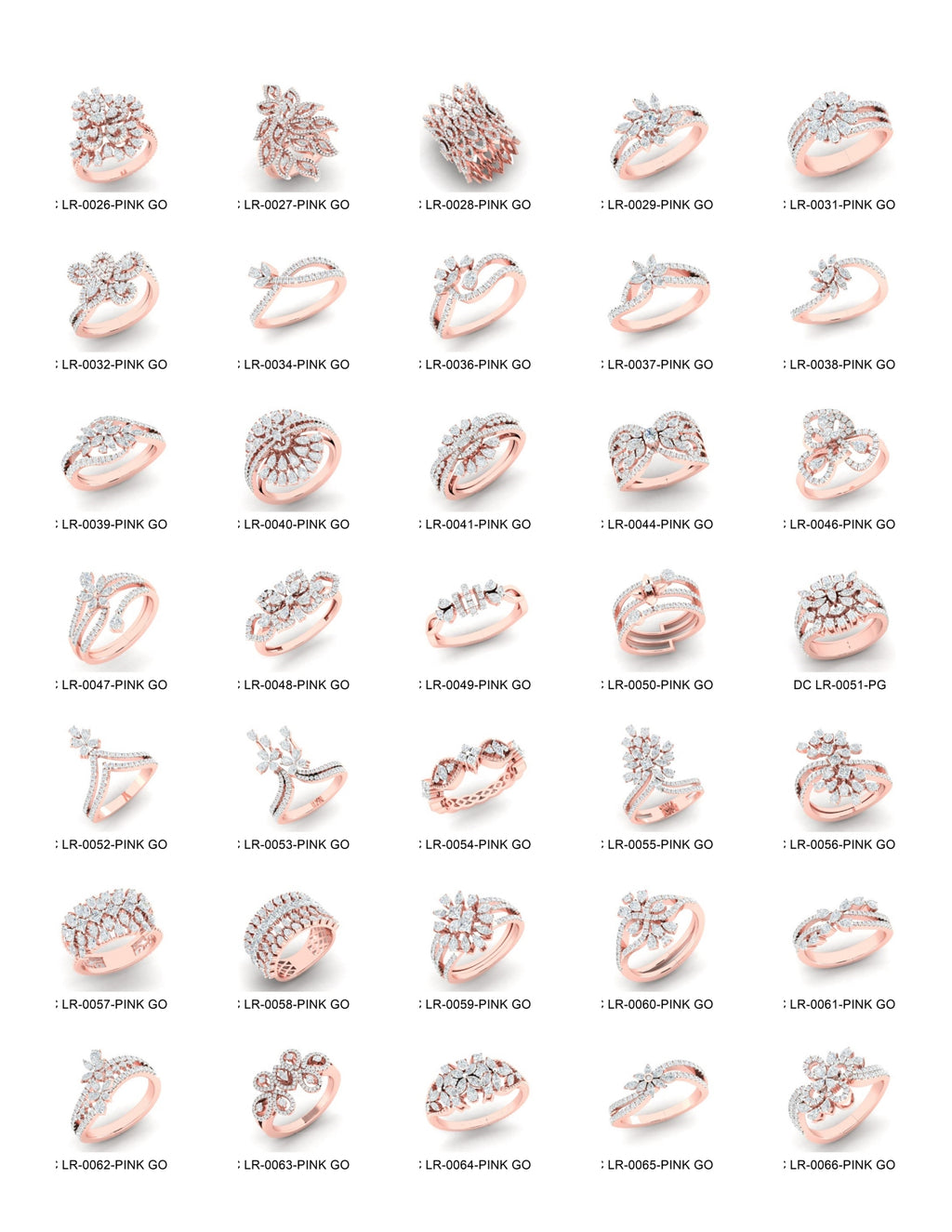 500 Stones Rings STL & 3DM Files