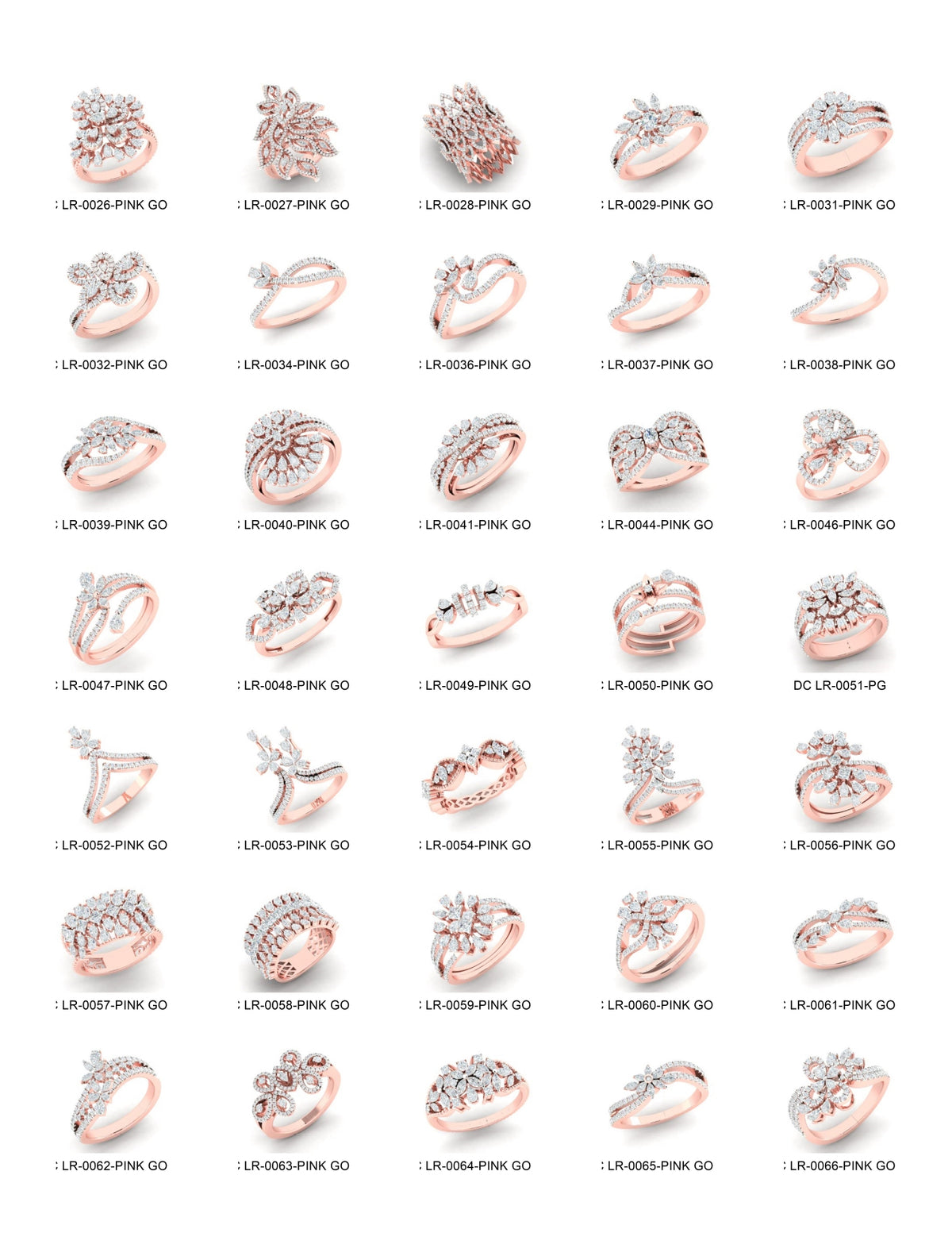 500 Stones Rings STL & 3DM Files