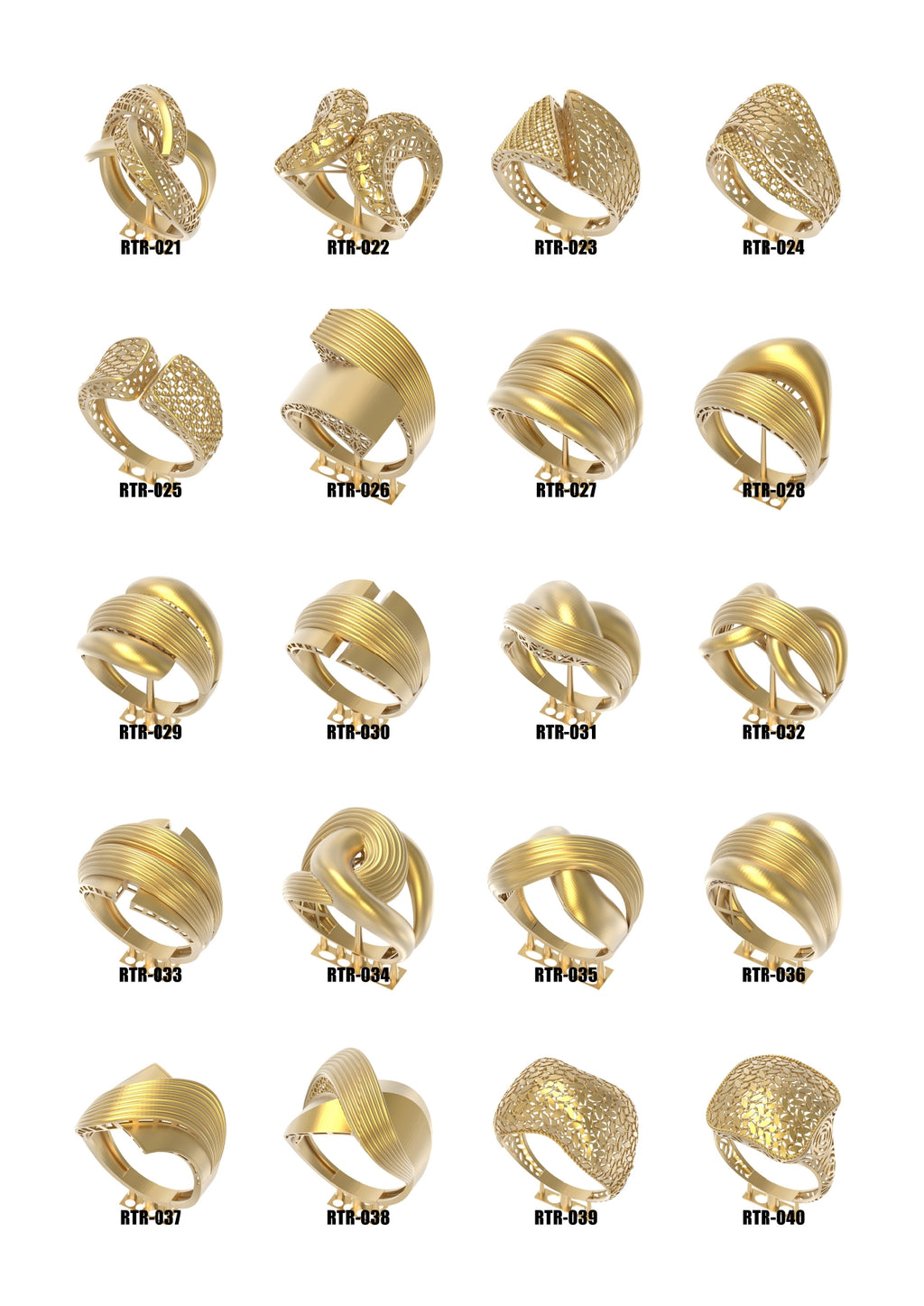 100 Lightweight Turkish Rings STL Files