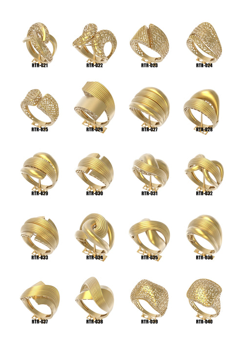 100 Lightweight Turkish Rings STL Files