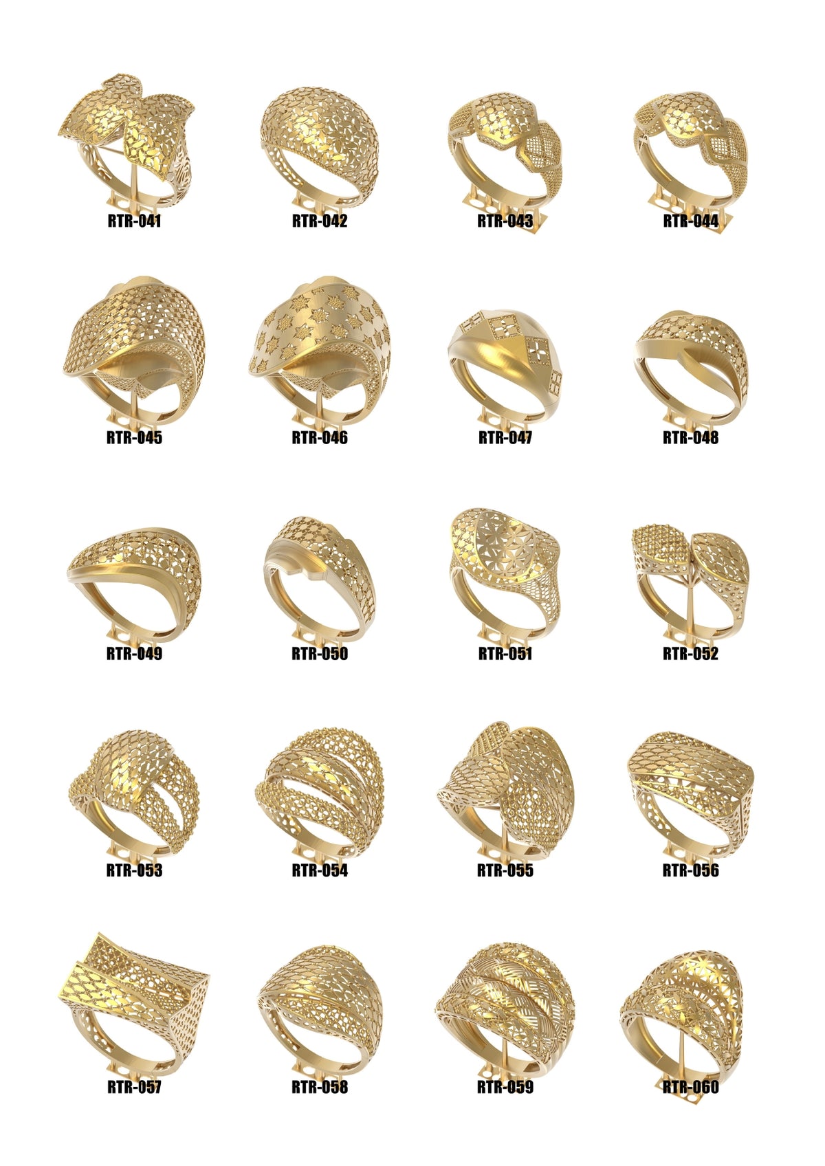 100 Lightweight Turkish Rings STL Files