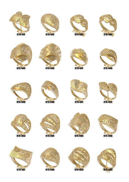 100 Lightweight Turkish Rings STL Files