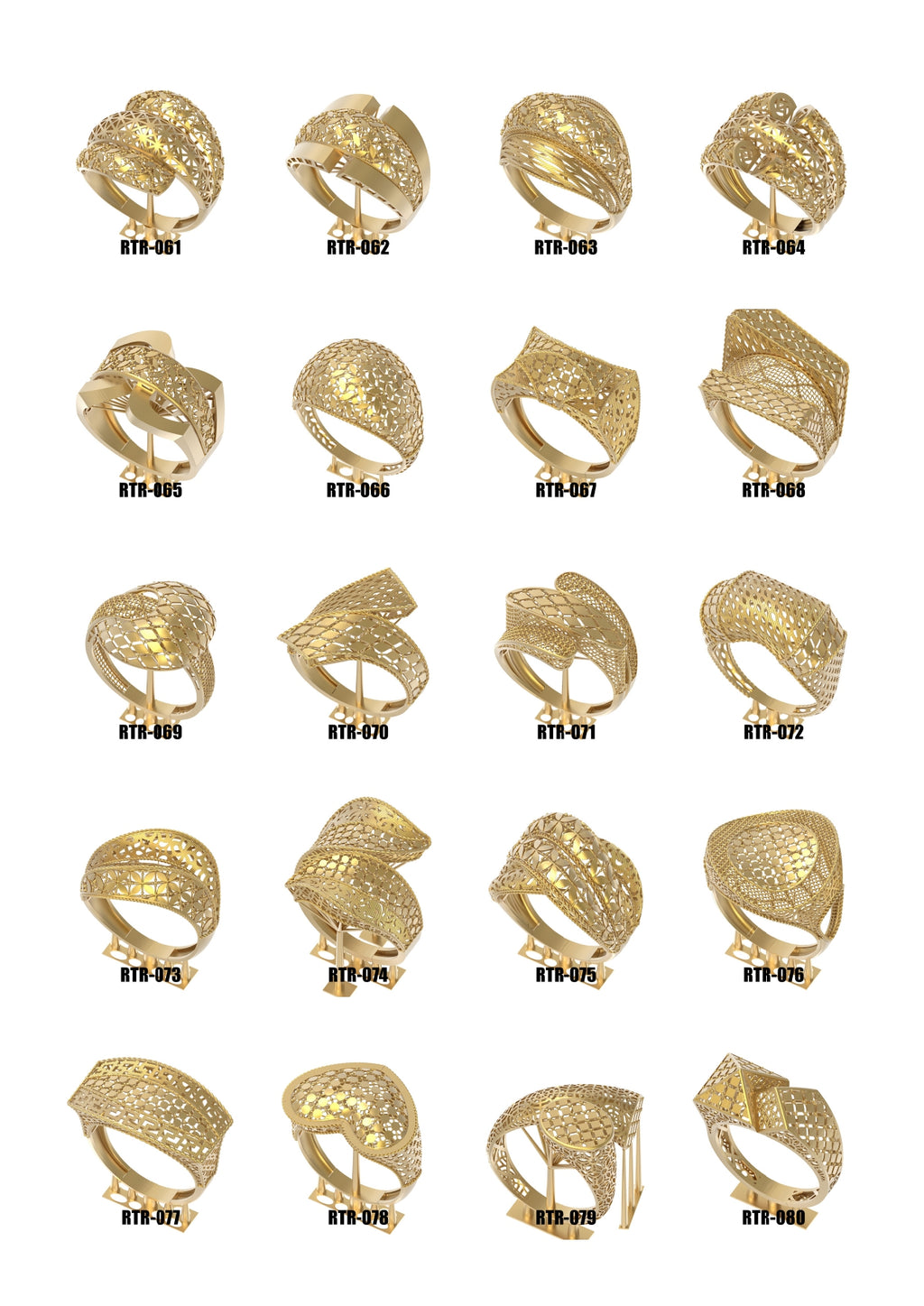 100 Lightweight Turkish Rings STL Files