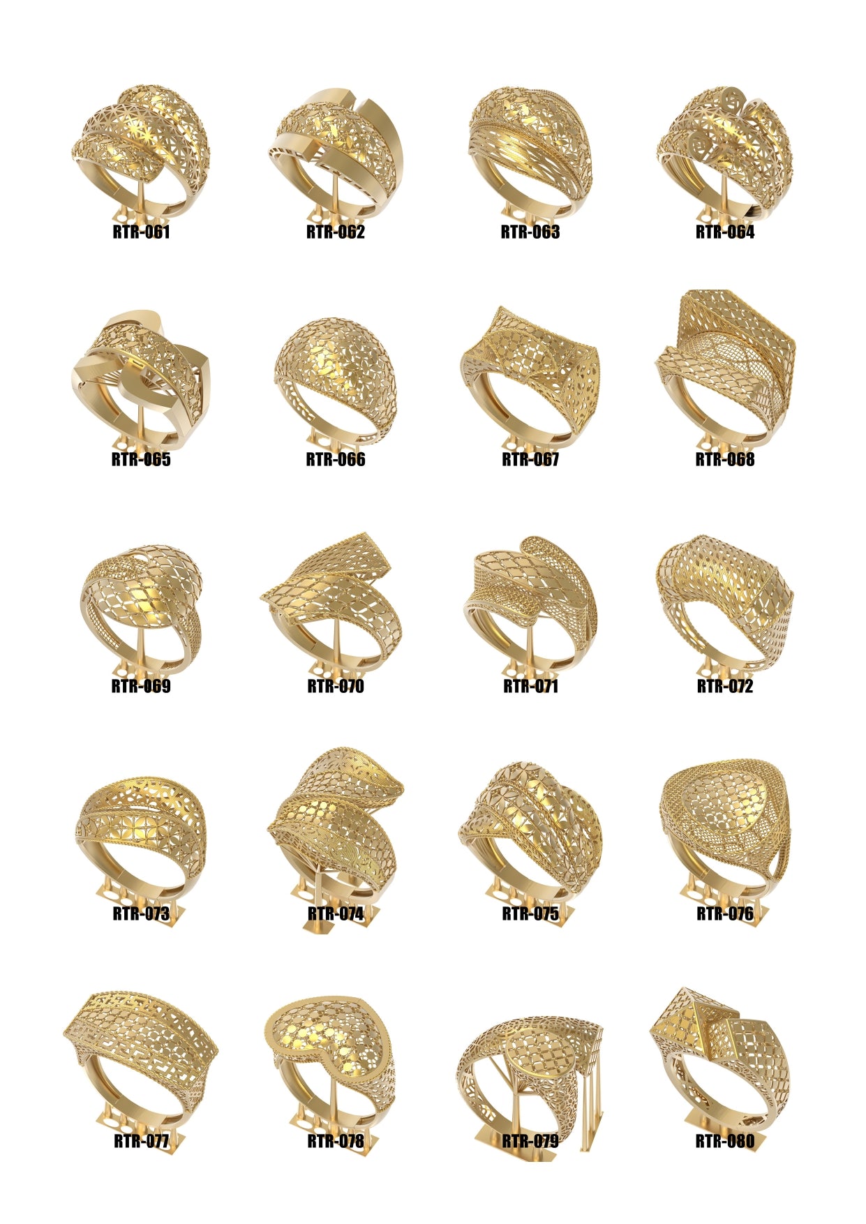 100 Lightweight Turkish Rings STL Files