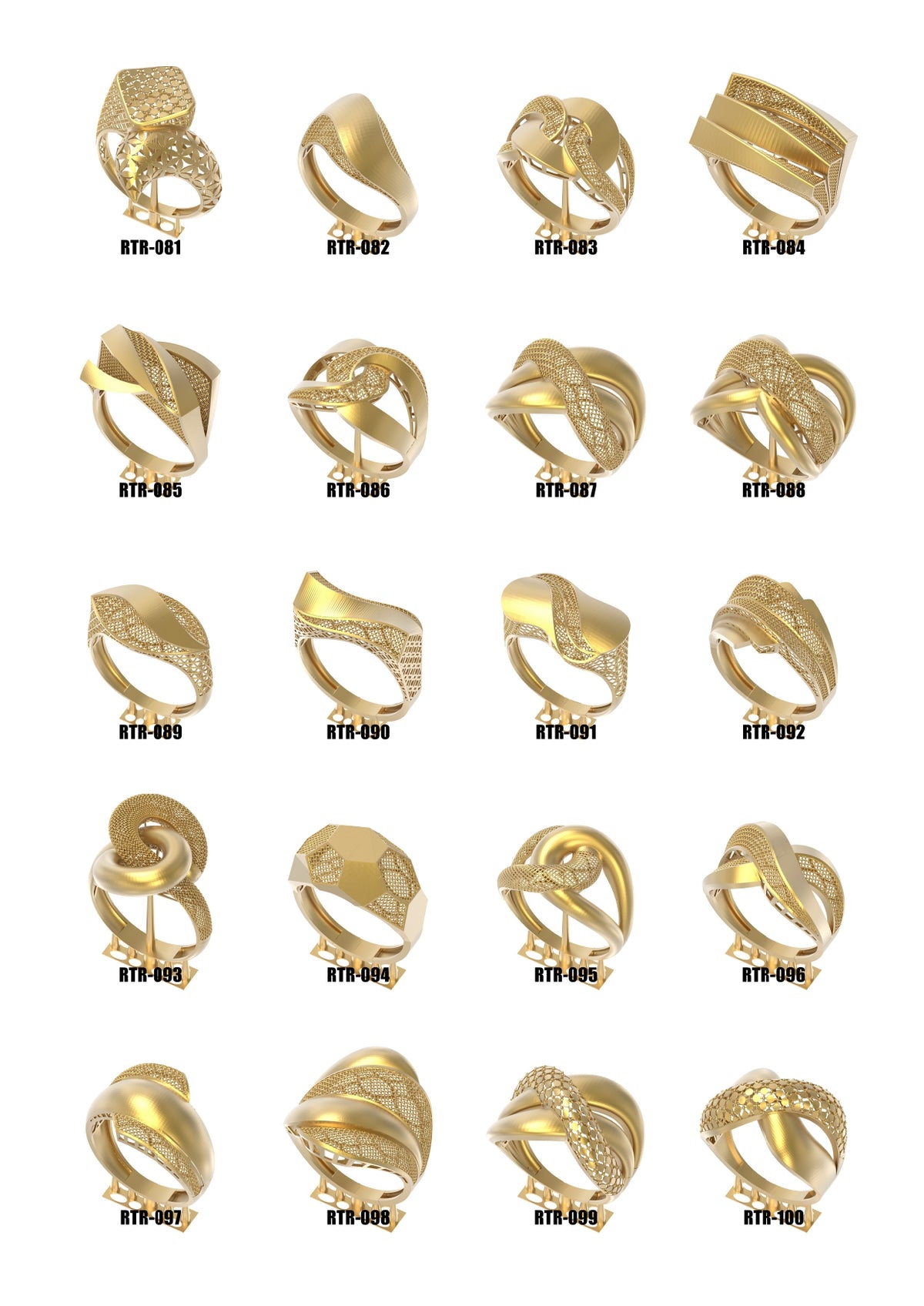 100 Lightweight Turkish Rings STL Files