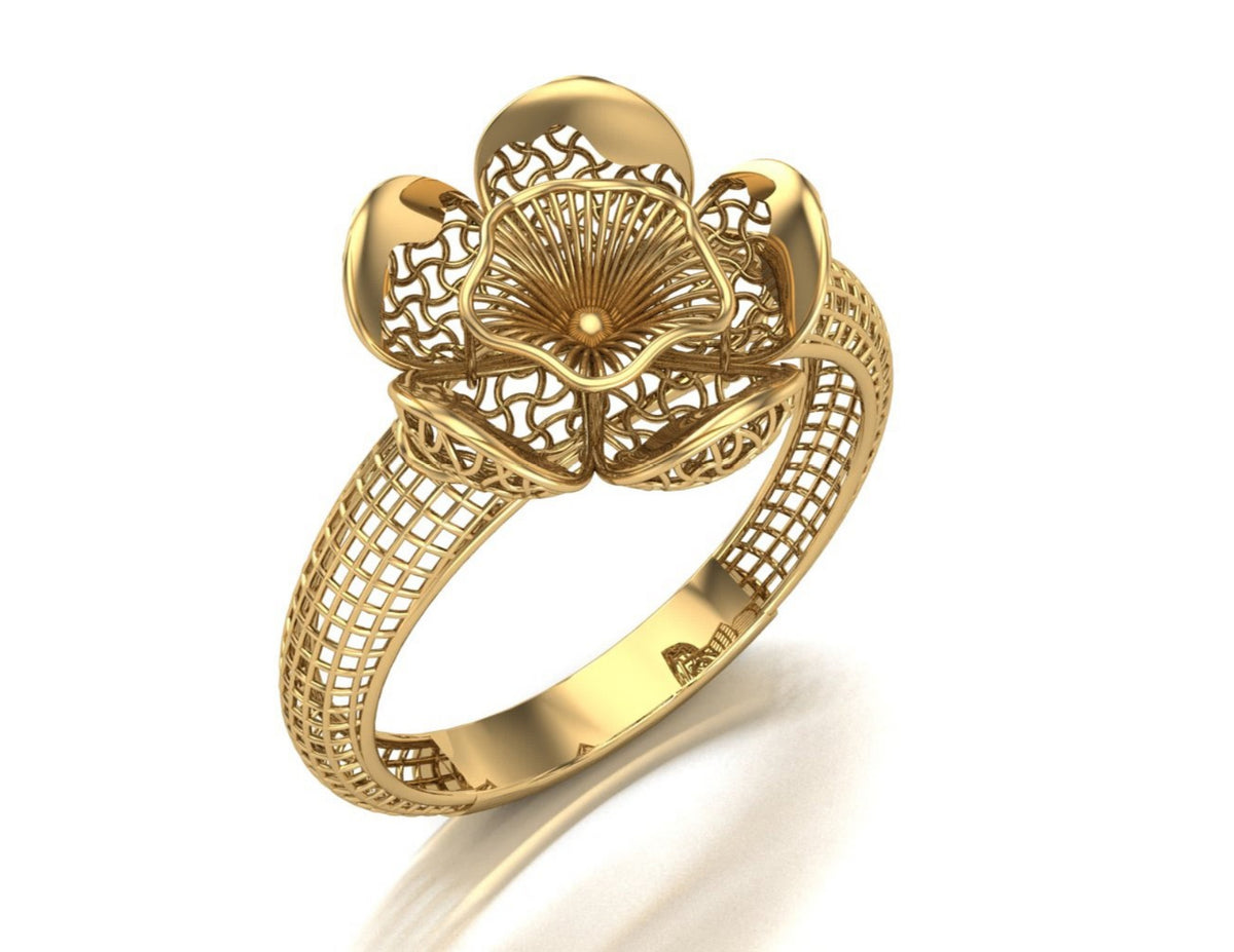 20 Turkish Flower Rings STL Files