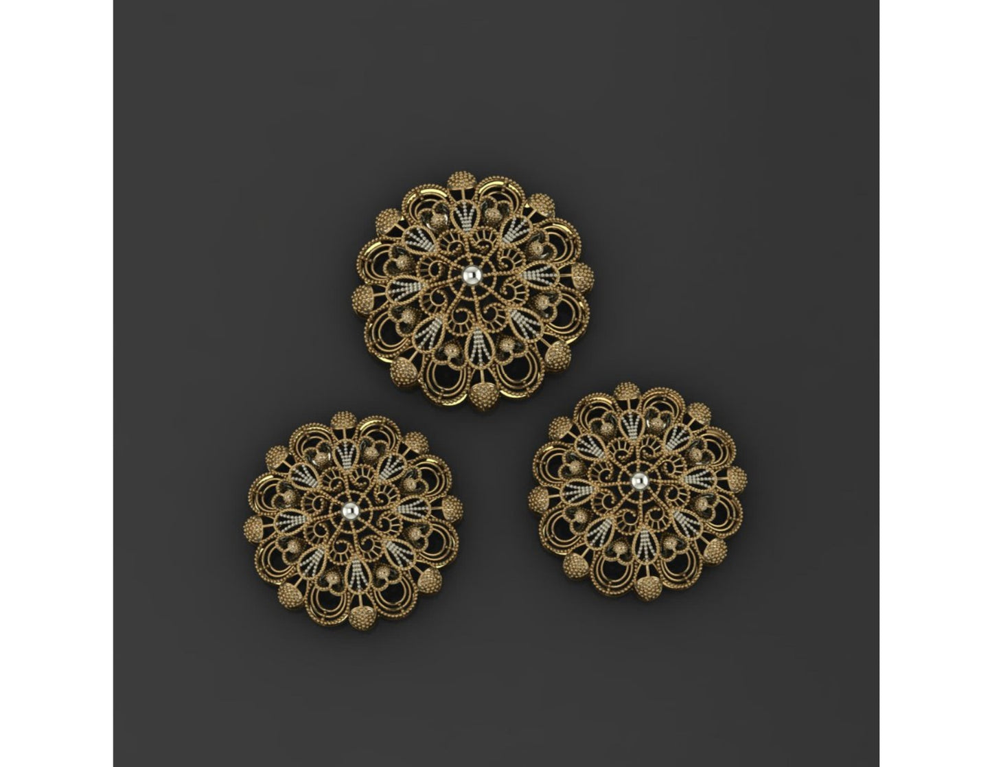 15  Pakistani Style Pendant Sets STL Files