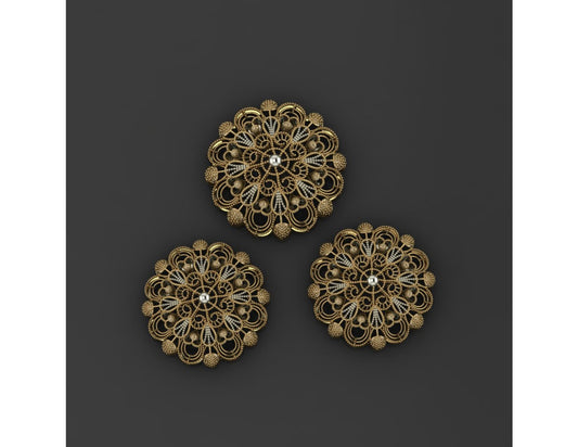 15  Pakistani Style Pendant Sets STL Files