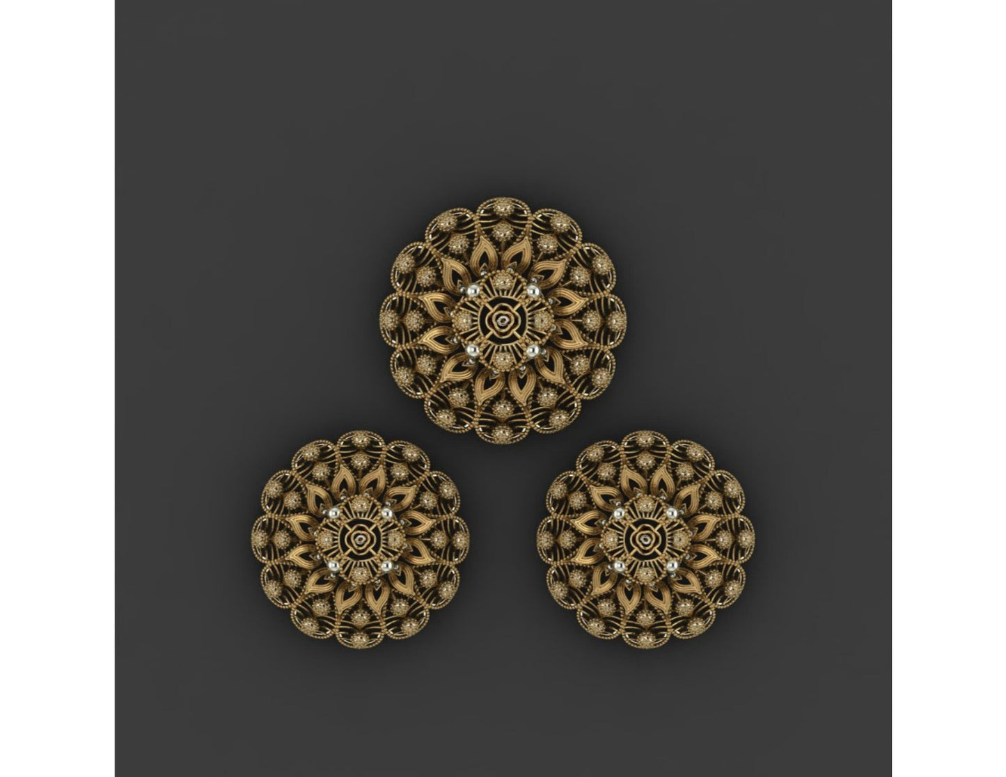15  Pakistani Style Pendant Sets STL Files