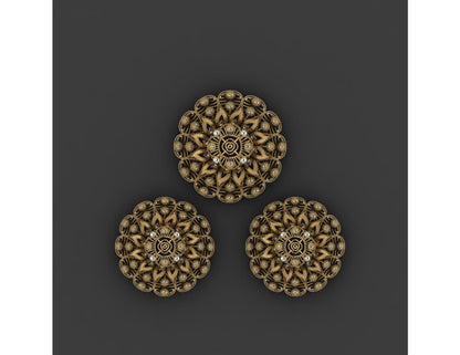 15  Pakistani Style Pendant Sets STL Files