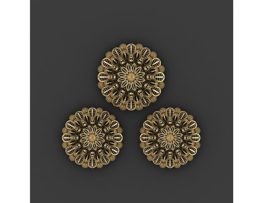 15  Pakistani Style Pendant Sets STL Files