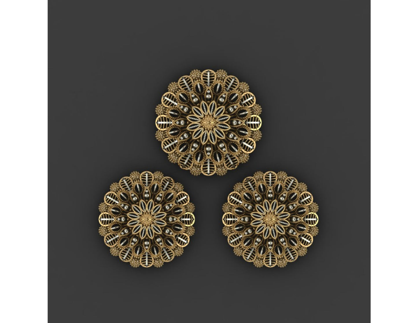 15  Pakistani Style Pendant Sets STL Files