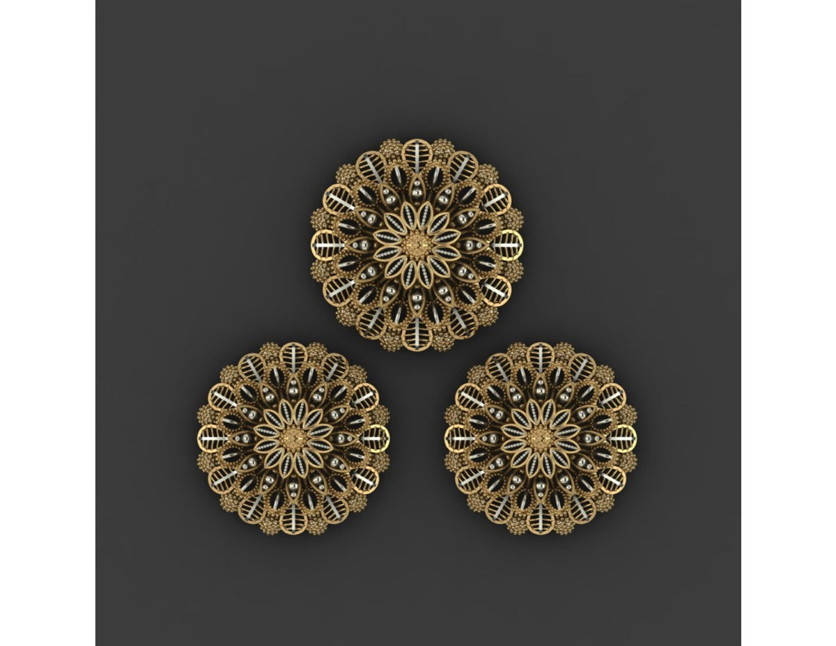 15  Pakistani Style Pendant Sets STL Files