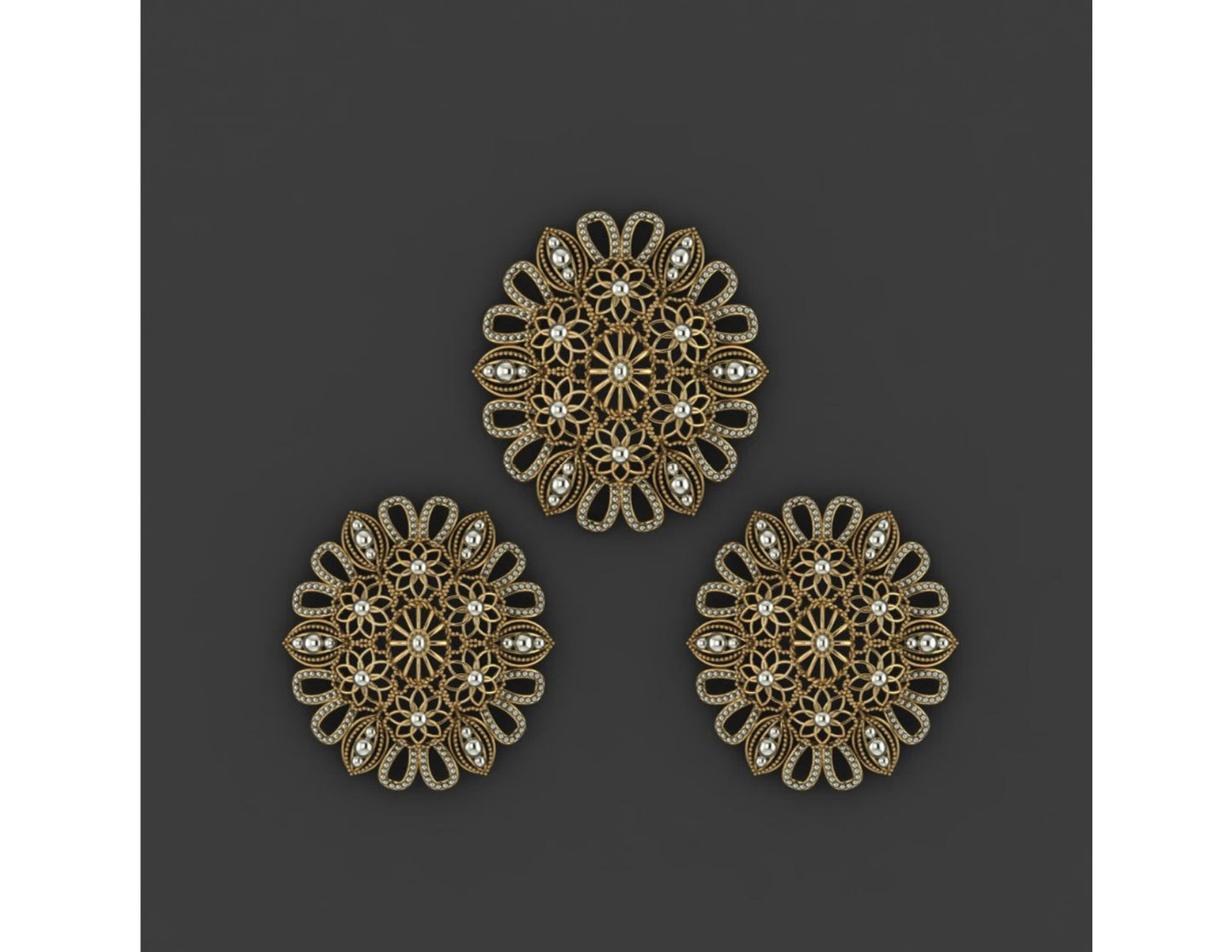 15  Pakistani Style Pendant Sets STL Files