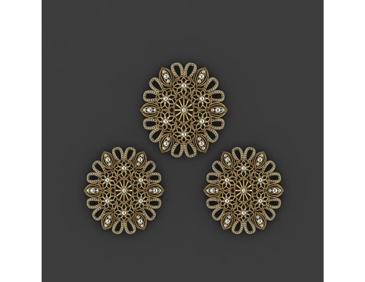 15  Pakistani Style Pendant Sets STL Files