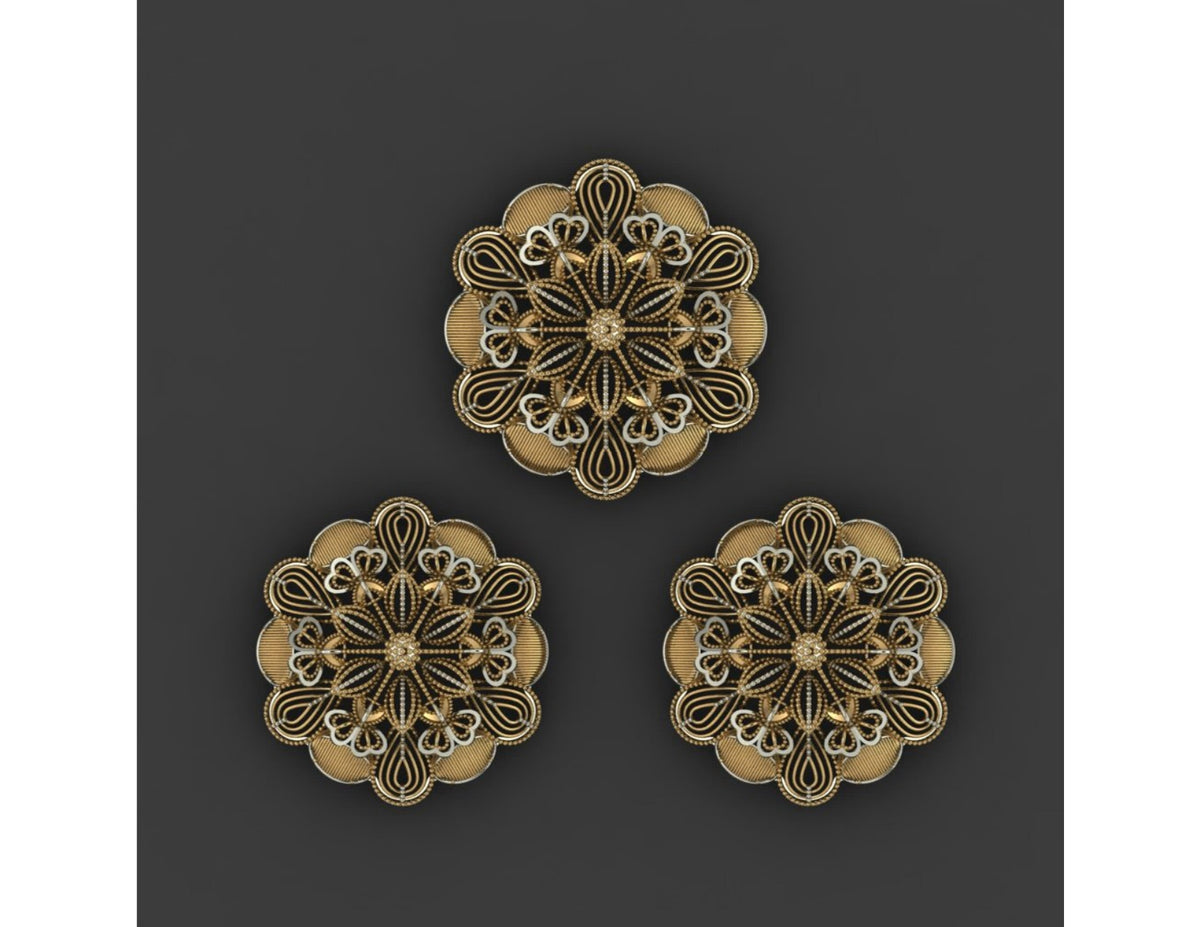 15  Pakistani Style Pendant Sets STL Files