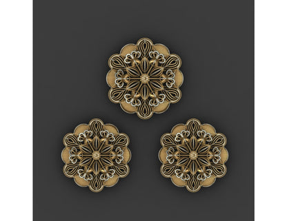 15  Pakistani Style Pendant Sets STL Files