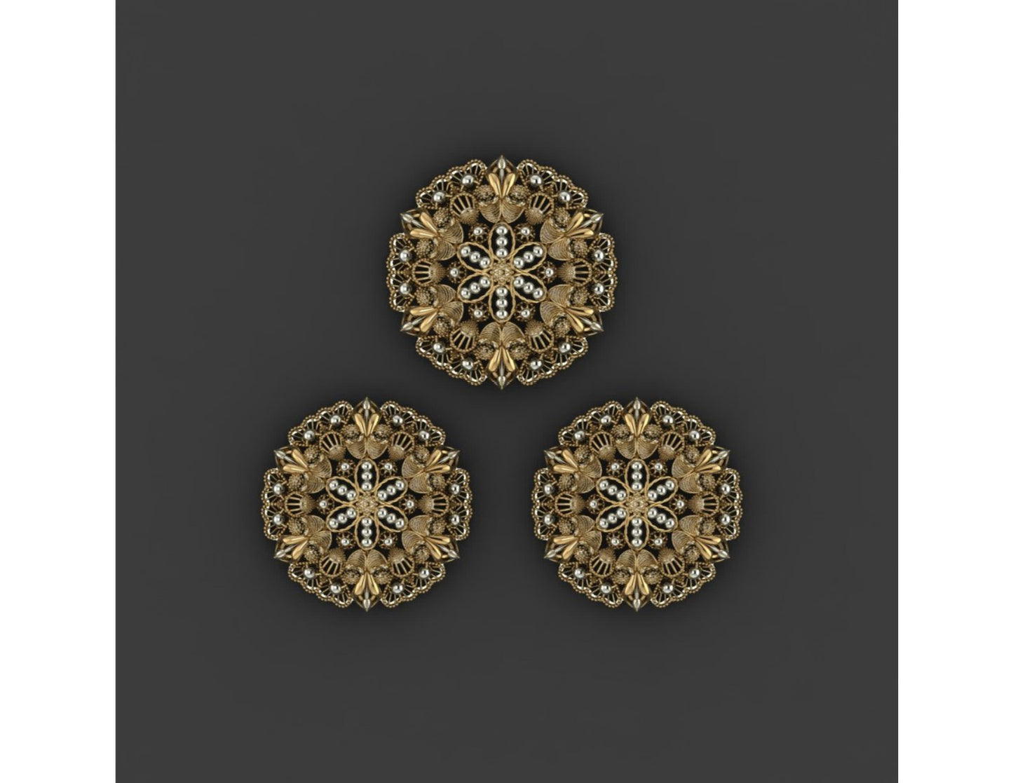 15  Pakistani Style Pendant Sets STL Files