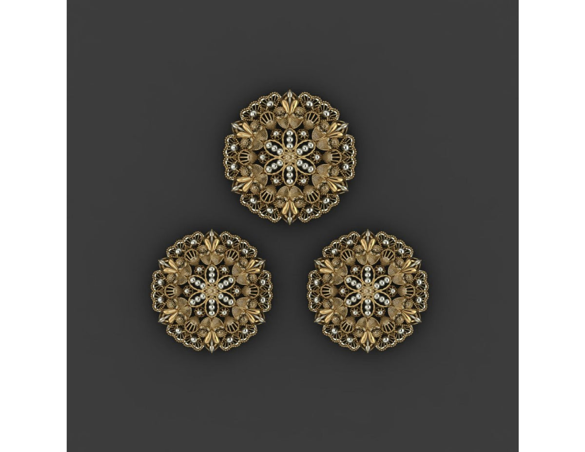 15  Pakistani Style Pendant Sets STL Files