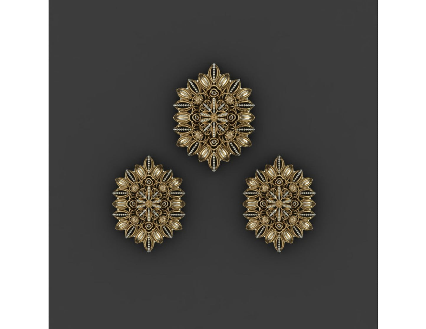 15  Pakistani Style Pendant Sets STL Files