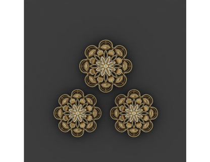 15  Pakistani Style Pendant Sets STL Files