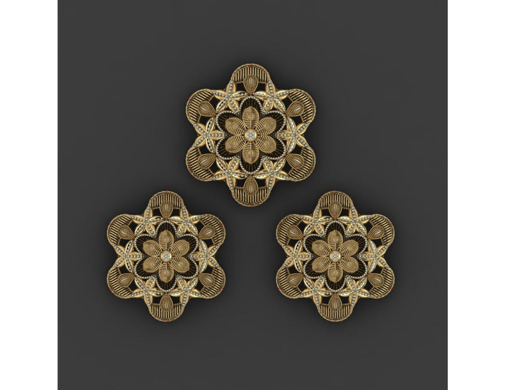 15  Pakistani Style Pendant Sets STL Files