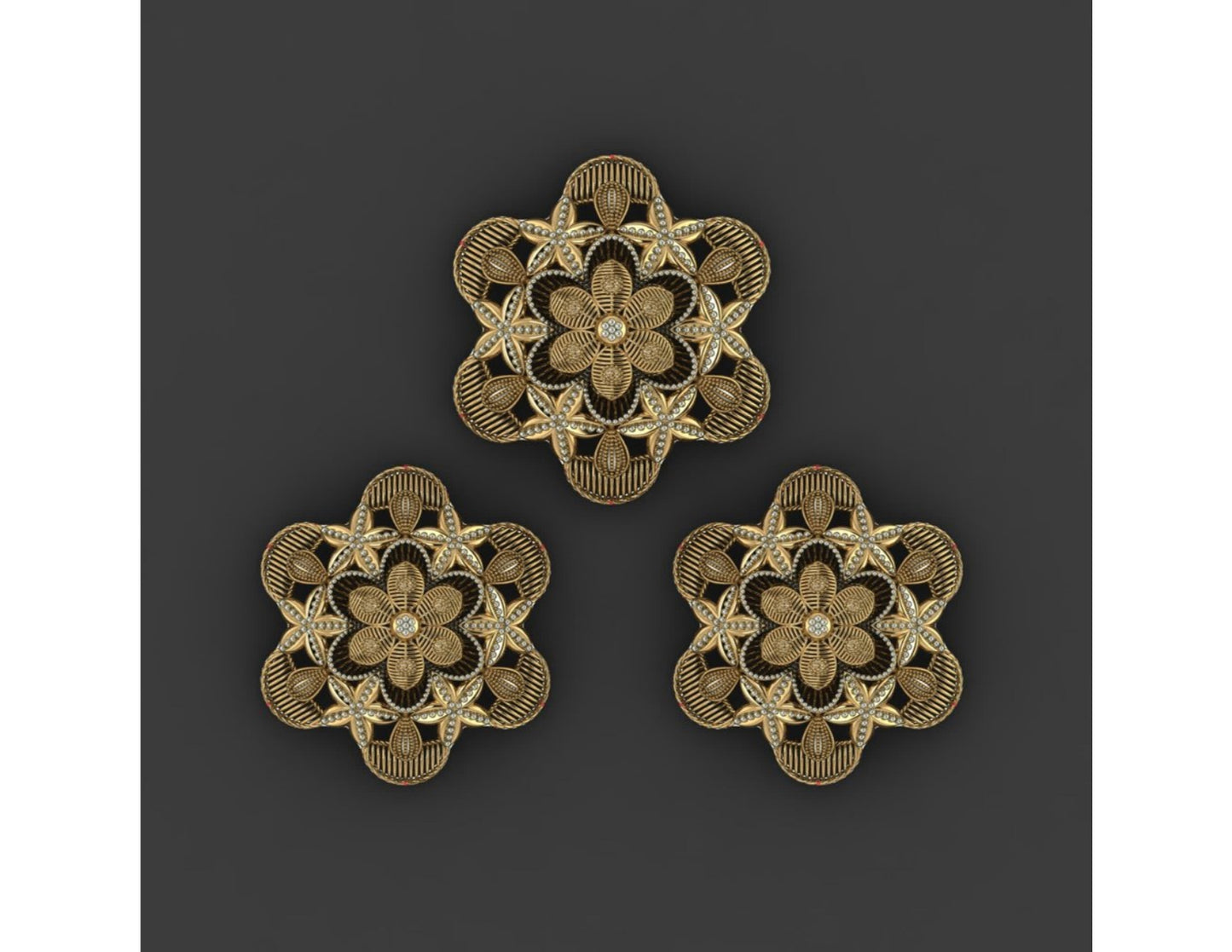 15  Pakistani Style Pendant Sets STL Files