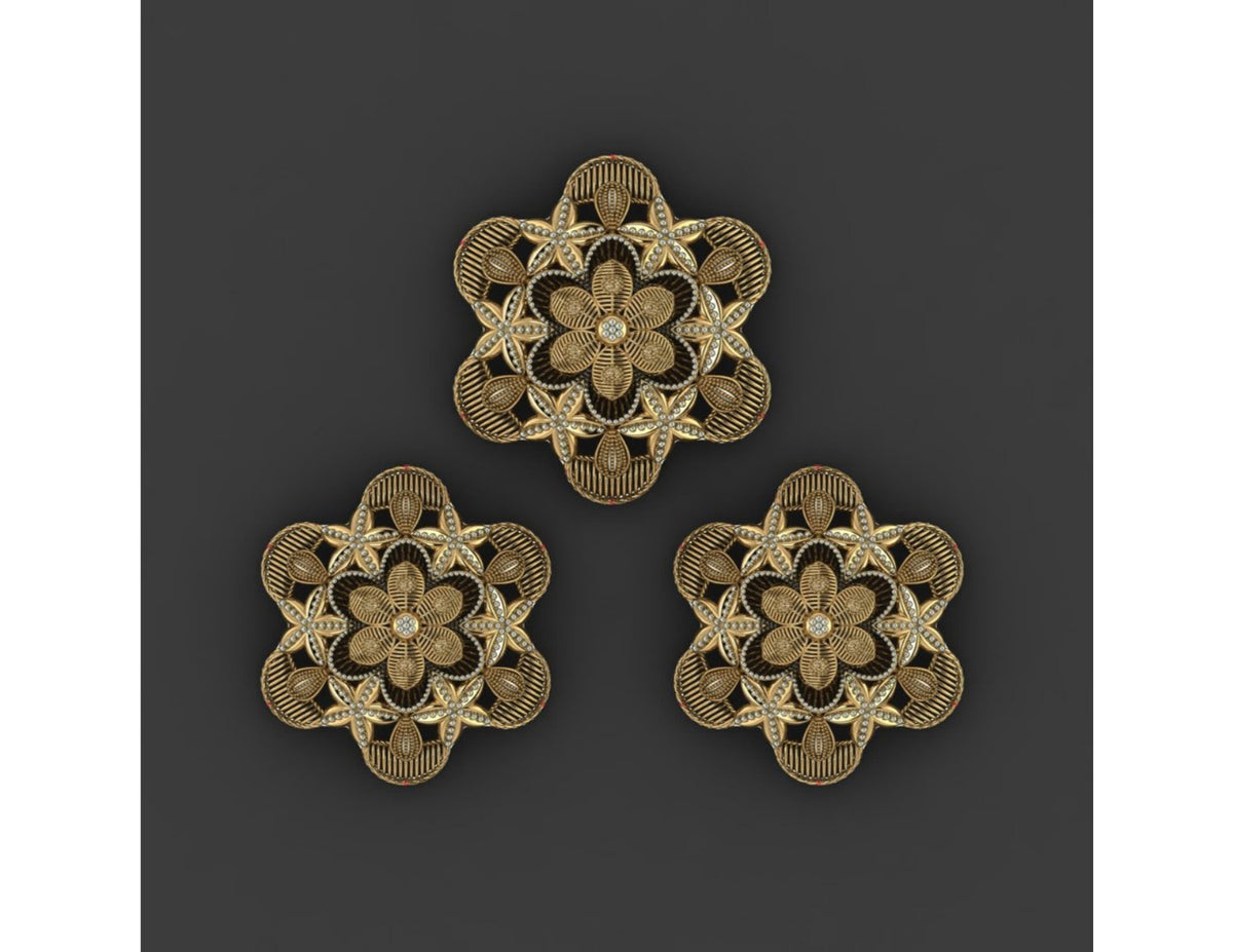 15  Pakistani Style Pendant Sets STL Files